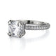 Michael M Hidden Halo Cushion Engagement Ring