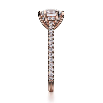 Michael M Hidden Halo Cushion Engagement Ring
