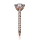 Michael M Hidden Halo Cushion Engagement Ring