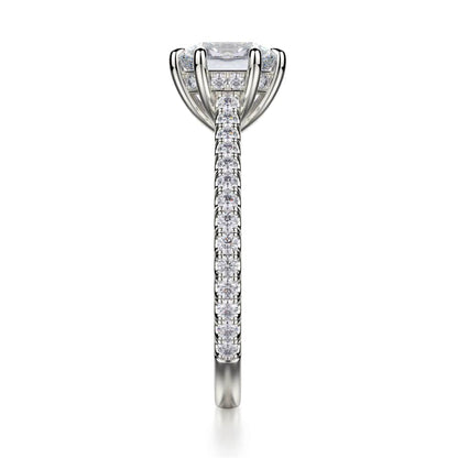 Michael M Hidden Halo Cushion Engagement Ring