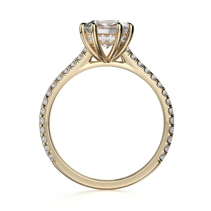 Michael M Hidden Halo Cushion Engagement Ring