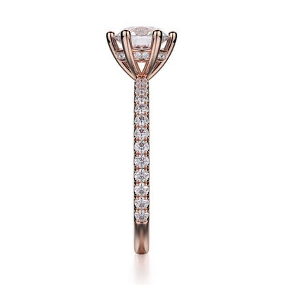 Michael M Hidden Halo Round Engagement Ring