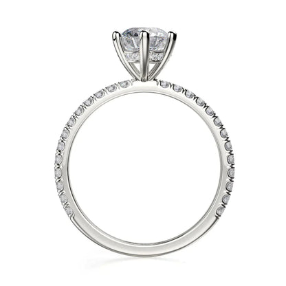 Michael M Hidden Halo Round Engagement Ring
