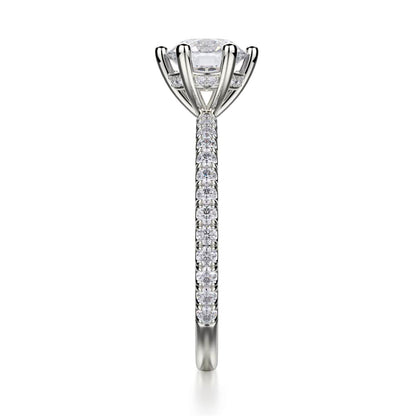 Michael M Hidden Halo Round Engagement Ring