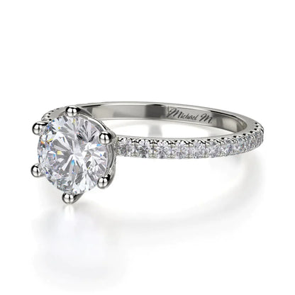 Michael M Hidden Halo Round Engagement Ring