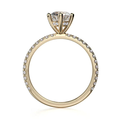 Michael M Hidden Halo Round Engagement Ring