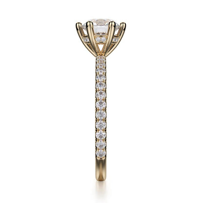 Michael M Hidden Halo Round Engagement Ring