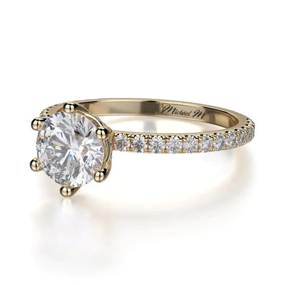 Michael M Hidden Halo Round Engagement Ring
