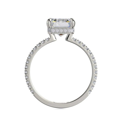 Michael M Center Stone Claw Prong Emerald Engagement Ring