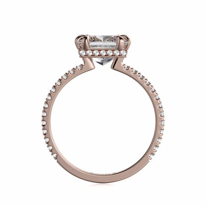Michael M Hidden Halo Princess Engagement Ring