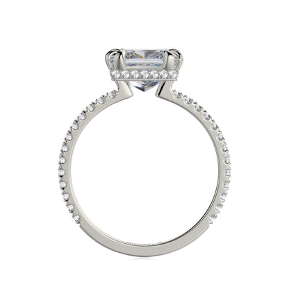 Michael M Hidden Halo Princess Engagement Ring