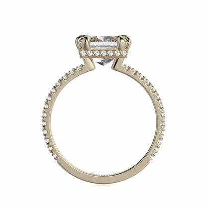 Michael M Hidden Halo Princess Engagement Ring