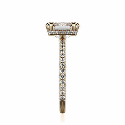 Michael M Hidden Halo Princess Engagement Ring