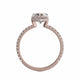 Michael M Hidden Halo Pear Engagement Ring