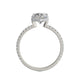 Michael M Hidden Halo Pear Engagement Ring