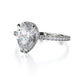 Michael M Hidden Halo Pear Engagement Ring