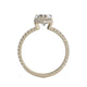 Michael M Hidden Halo Pear Engagement Ring