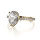 Michael M Hidden Halo Pear Engagement Ring