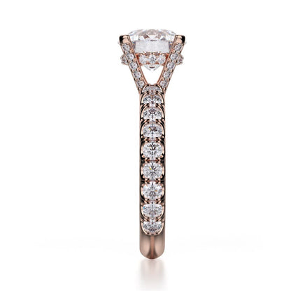 Michael M Hidden Halo Round Engagement Ring