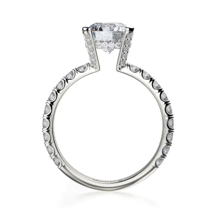 Michael M Hidden Halo Round Engagement Ring