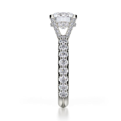 Michael M Hidden Halo Round Engagement Ring
