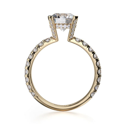 Michael M Hidden Halo Round Engagement Ring