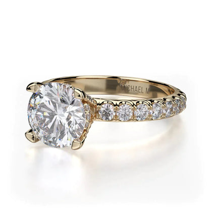 Michael M Hidden Halo Round Engagement Ring