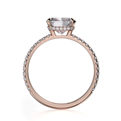 Michael M Hidden Halo Cushion Engagement Ring
