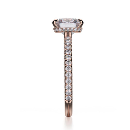 Michael M Hidden Halo Cushion Engagement Ring