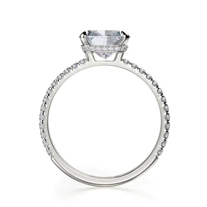 Michael M Hidden Halo Cushion Engagement Ring