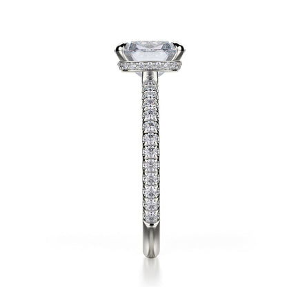 Michael M Hidden Halo Cushion Engagement Ring