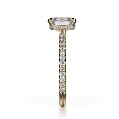 Michael M Hidden Halo Cushion Engagement Ring