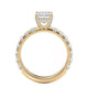 Michael M Hidden Halo Emerald Engagement Ring