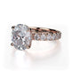 Michael M Hidden Halo Oval Engagement Ring