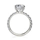 Michael M Hidden Halo Oval Engagement Ring