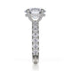 Michael M Hidden Halo Oval Engagement Ring