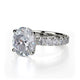 Michael M Hidden Halo Oval Engagement Ring