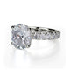 Michael M Hidden Halo Oval Engagement Ring