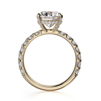 Michael M Hidden Halo Oval Engagement Ring