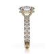 Michael M Hidden Halo Oval Engagement Ring