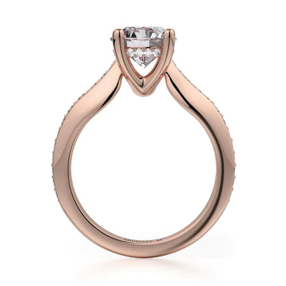 Michael M Hidden Halo Round Engagement Ring