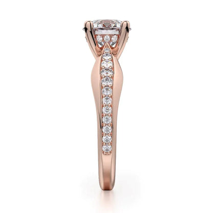 Michael M Hidden Halo Round Engagement Ring