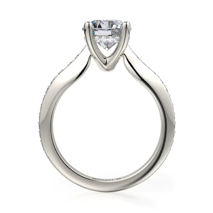 Michael M Hidden Halo Round Engagement Ring