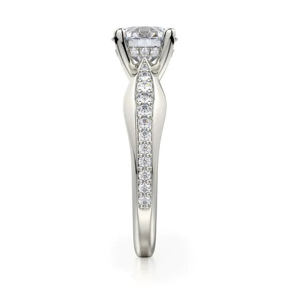 Michael M Hidden Halo Round Engagement Ring