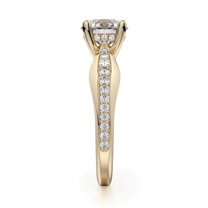 Michael M Hidden Halo Round Engagement Ring