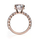 Michael M Center Stone Claw Prong Round Engagement Ring
