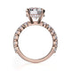 Michael M Center Stone Claw Prong Round Engagement Ring