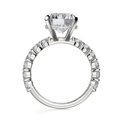 Michael M Center Stone Claw Prong Round Engagement Ring