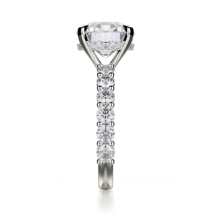Michael M Center Stone Claw Prong Round Engagement Ring