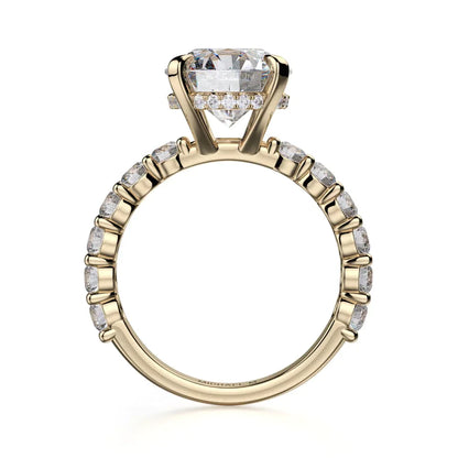 Michael M Center Stone Claw Prong Round Engagement Ring